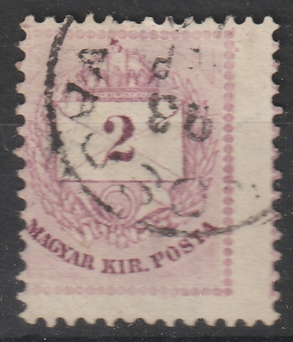 1881. II. 2kr /E/ erősen elcsúszott fogazással