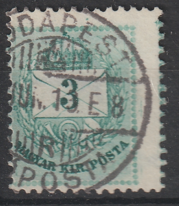 1881. II. 3kr /E/ szomszéd bélyegképet érintő elcsúszott fogazással
