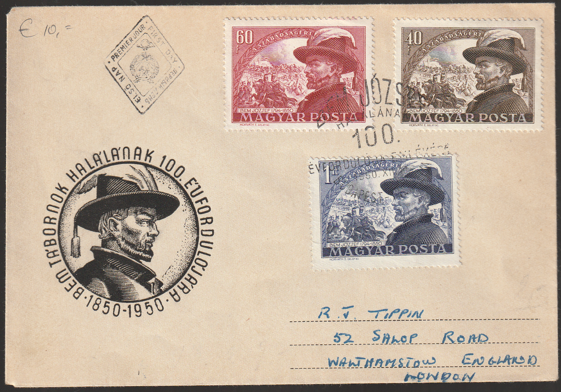 Oktober_aukcio_20261019_0093 Bem József sor FDC