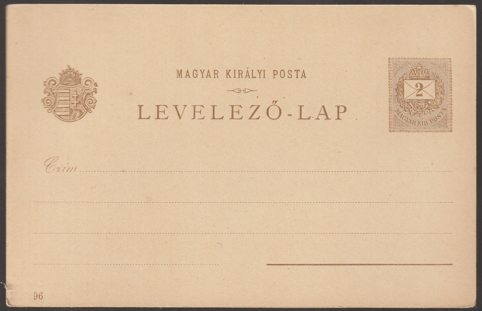 1896. Millenniumi díjjegyes levelezőlap - Beczkó és Trencsény / 2kr