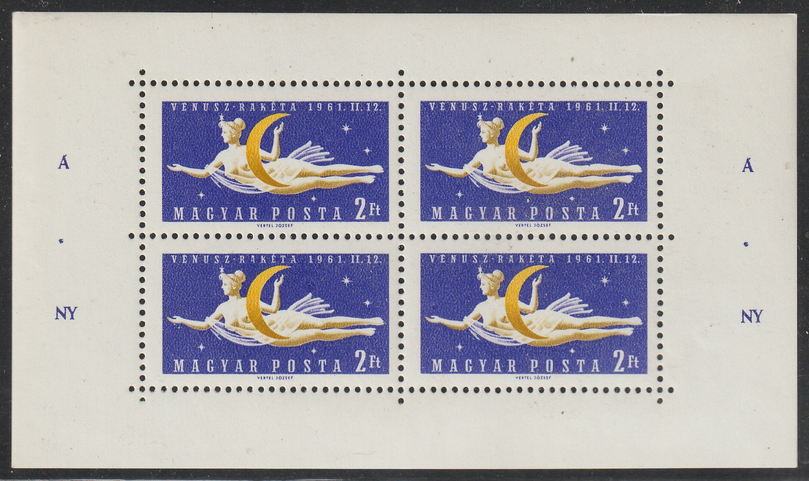 1961. Vénusz-rakéta normál és Á.NY kisívek