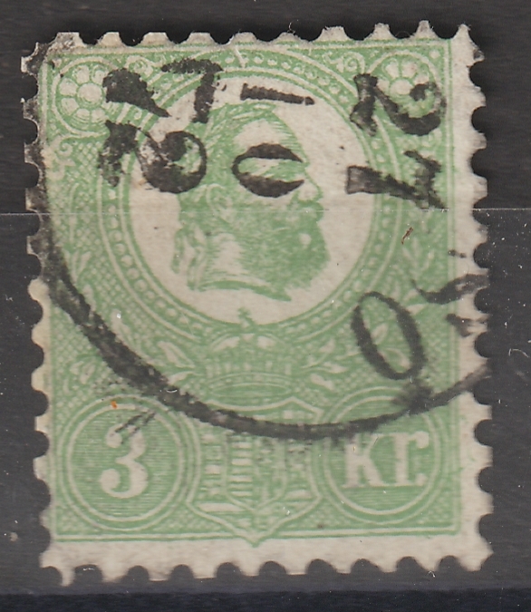 w_26_6_20261008_0003 1871. Kőnyomat 3kr IV típus (javított sarokfog)